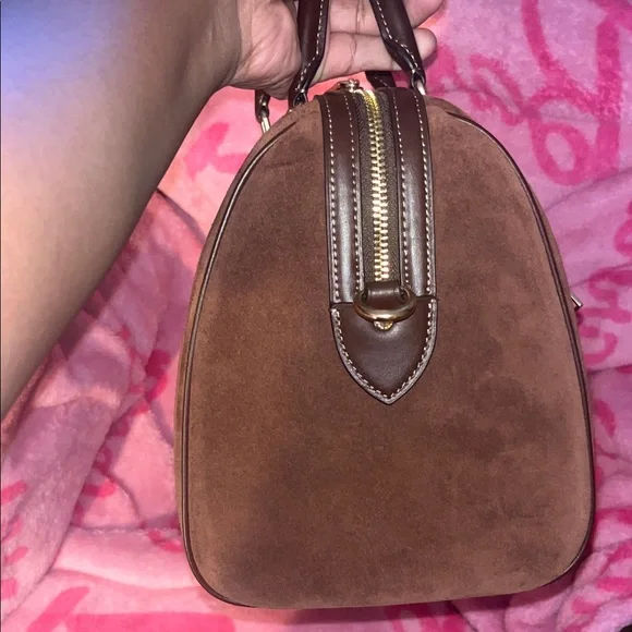 Coach Suede Large Rowan Handbag - Picture 4 of 9